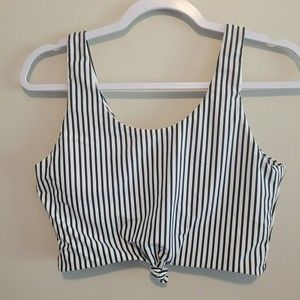 Zaful Crop Tank With Tie & Elastic Support Size L